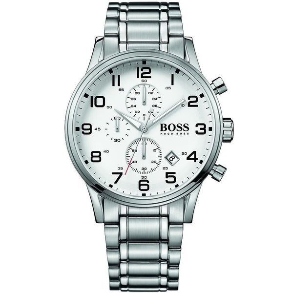 White Dial Chronograph with steel bracelet
